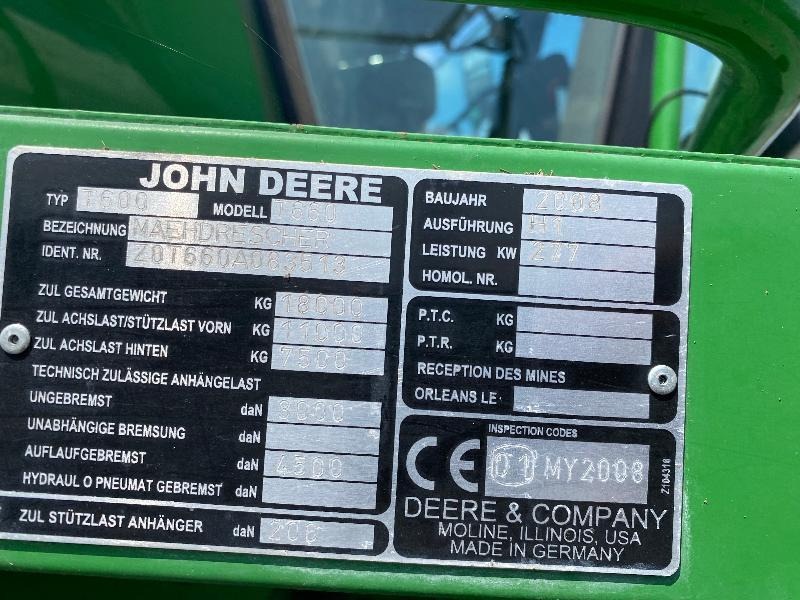 JOHN DEERE T660 - Combine harvester: picture 5 JOHN DEERE T660 - Combine harvester: picture 5