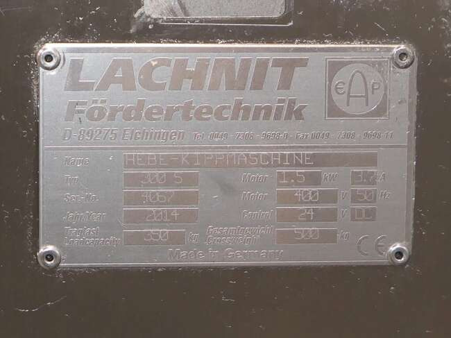 Food processing equipment Lachnit movable lift 300S: picture 7