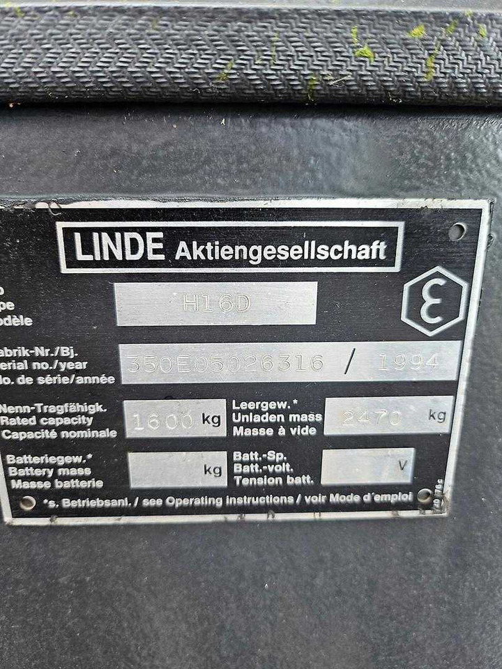 Diesel forklift Linde H16 D: picture 8