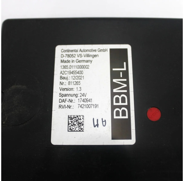 DAF XF106 BBM-L Module 1740941 Euro 6 - ECU for Truck: picture 2 DAF XF106 BBM-L Module 1740941 Euro 6 - ECU for Truck: picture 2