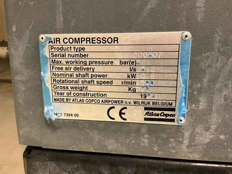 Atlas-Copco SF 15 - Air compressor: picture 5 Atlas-Copco SF 15 - Air compressor: picture 5