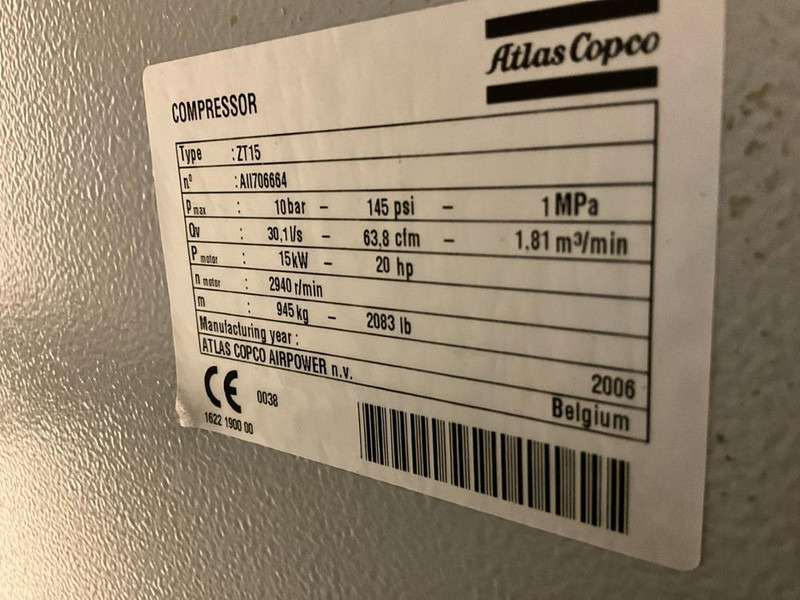 Atlas-Copco ZT 15 - Air compressor: picture 5 Atlas-Copco ZT 15 - Air compressor: picture 5