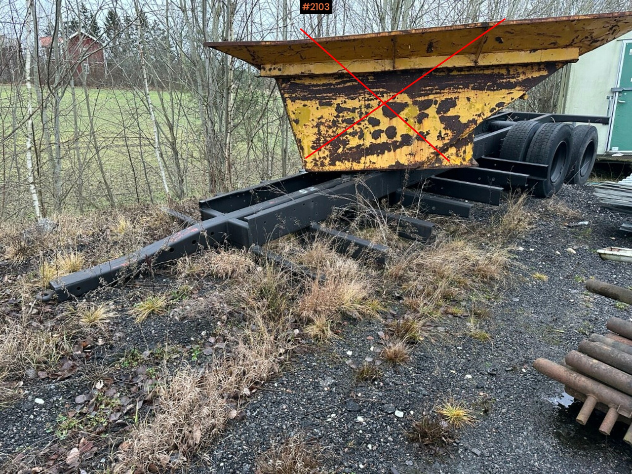 Front loaded machine trailer - Trailer: picture 1 Front loaded machine trailer - Trailer: picture 1