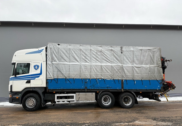 Scania144G 6x2 *Juuri Katsastettu* - Dropside/ Flatbed truck, Crane truck: picture 3 Scania144G 6x2 *Juuri Katsastettu* - Dropside/ Flatbed truck, Crane truck: picture 3