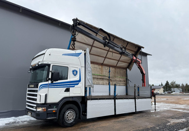 Scania144G 6x2 *Juuri Katsastettu* - Dropside/ Flatbed truck, Crane truck: picture 1 Scania144G 6x2 *Juuri Katsastettu* - Dropside/ Flatbed truck, Crane truck: picture 1