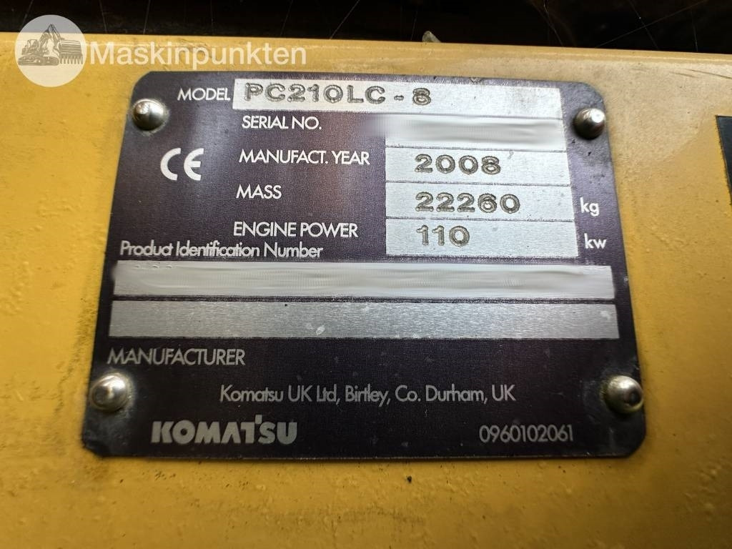 Crawler excavator Komatsu PC 210 LC-8: picture 37 Crawler excavator Komatsu PC 210 LC-8: picture 37