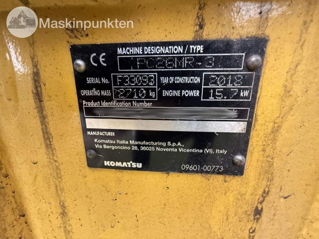 Mini excavator Komatsu PC 26 MR-3: picture 11 Mini excavator Komatsu PC 26 MR-3: picture 11