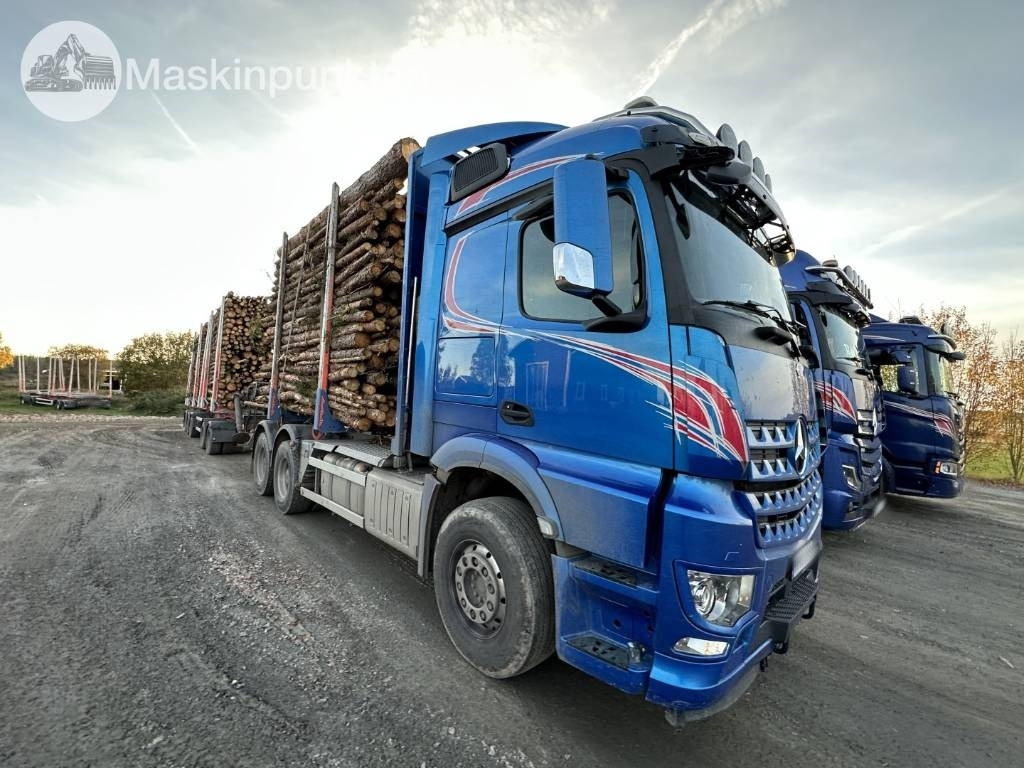Mercedes-Benz Arocs 2858 timmerbil med kran  - Logging truck: picture 3 Mercedes-Benz Arocs 2858 timmerbil med kran  - Logging truck: picture 3