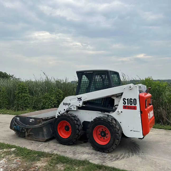 Skid steer loader USED BOBCAT S160 Skid-steer Loader Bobcat S160 Carry Sweeper with Very Good Performance Is for Sale at a Low Price.: picture 1