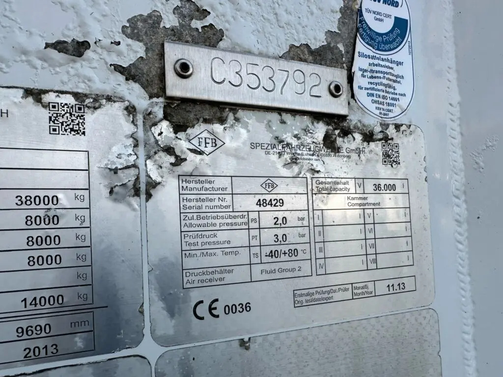 Feldbinder Powder Tanker leasing Feldbinder Powder Tanker: picture 15 Feldbinder Powder Tanker leasing Feldbinder Powder Tanker: picture 15