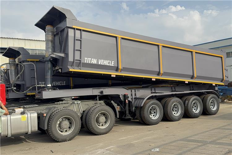 TITAN 4 Axle 80 Ton Dump Trailer for Sale In Cameroon - Tipper semi-trailer: picture 2 TITAN 4 Axle 80 Ton Dump Trailer for Sale In Cameroon - Tipper semi-trailer: picture 2