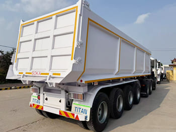 TITAN 4 Axle Container Hydraulic Dump Trailer for Sale in Zambia - Tipper semi-trailer: picture 4 TITAN 4 Axle Container Hydraulic Dump Trailer for Sale in Zambia - Tipper semi-trailer: picture 4