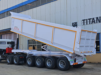 TITAN 4 Axle Container Hydraulic Dump Trailer for Sale in Zambia - Tipper semi-trailer: picture 5 TITAN 4 Axle Container Hydraulic Dump Trailer for Sale in Zambia - Tipper semi-trailer: picture 5