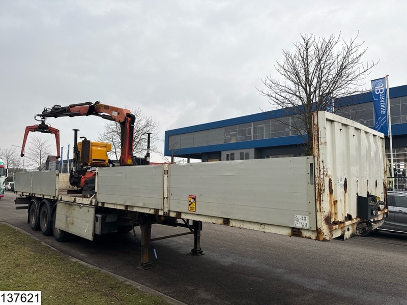 Dropside/ Flatbed semi-trailer Lecitrailer open laadbak Palfinger PK15500, Remote: picture 9 Dropside/ Flatbed semi-trailer Lecitrailer open laadbak Palfinger PK15500, Remote: picture 9