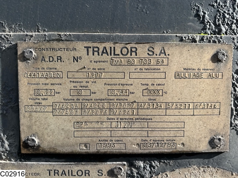 Trailor tank 39867 liter, 9 Comp - Tanker semi-trailer: picture 5 Trailor tank 39867 liter, 9 Comp - Tanker semi-trailer: picture 5
