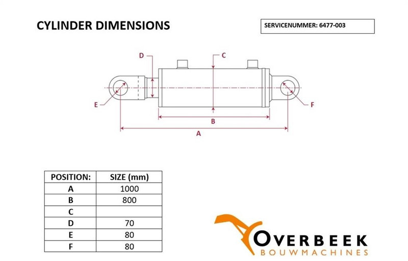 Komatsu WA470/480-20E-63-K1200-Cylinder/Zylinder/Cilinder - Hydraulics for Construction machinery: picture 5 Komatsu WA470/480-20E-63-K1200-Cylinder/Zylinder/Cilinder - Hydraulics for Construction machinery: picture 5