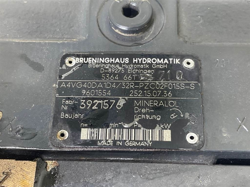 Hydraulics for Construction machinery Komatsu WA80-Rexroth A4VG40DA1D4/32R-Drive pump/Fahrpumpe: picture 9 Hydraulics for Construction machinery Komatsu WA80-Rexroth A4VG40DA1D4/32R-Drive pump/Fahrpumpe: picture 9