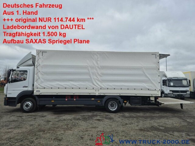 Mercedes-Benz Atego 1223 L Plane + Spriegel L+R LBW nur 114TKM - Curtain side truck: picture 1 Mercedes-Benz Atego 1223 L Plane + Spriegel L+R LBW nur 114TKM - Curtain side truck: picture 1
