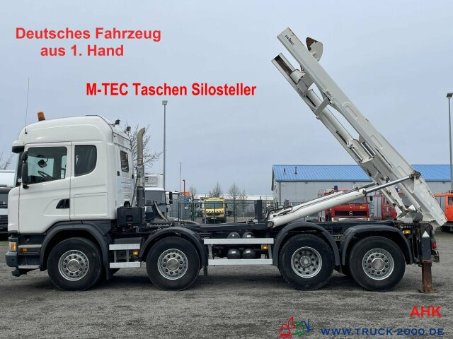 Scania G 450 8x2 M-TEC Silosteller Retar. Deutscher LKW - Hook lift truck: picture 1 Scania G 450 8x2 M-TEC Silosteller Retar. Deutscher LKW - Hook lift truck: picture 1