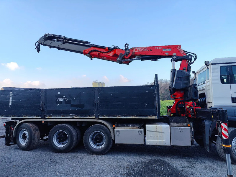 Tipper, Crane truck MAN Tridem 8x4 Euro6 Kipper Kraan Fassi F365: picture 10