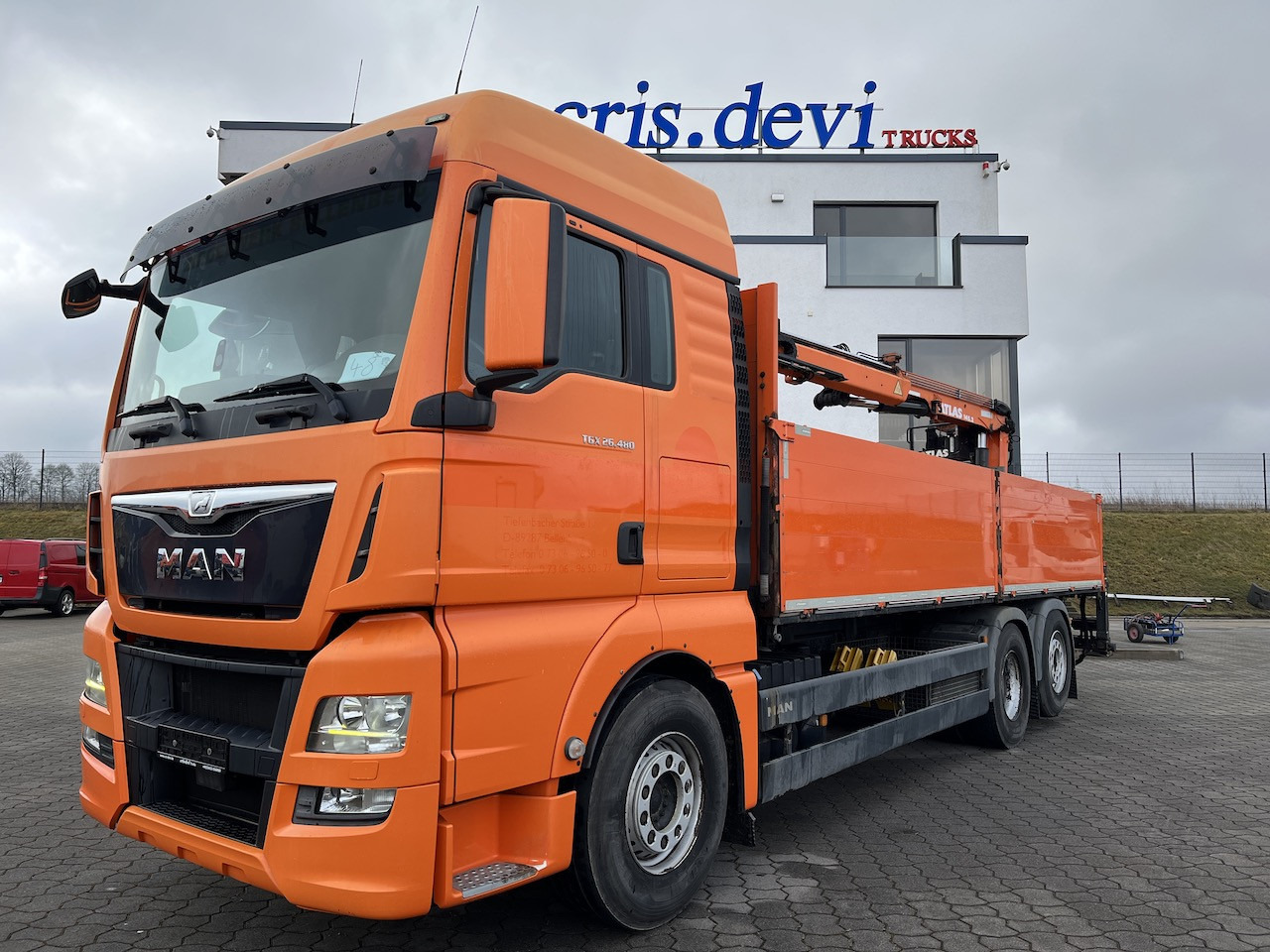 MAN TGX 26.480 6x2  Atlas 145.2 Baustoff - Crane truck, Dropside/ Flatbed truck: picture 1 MAN TGX 26.480 6x2  Atlas 145.2 Baustoff - Crane truck, Dropside/ Flatbed truck: picture 1