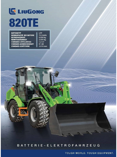LIUGONG 820 TE vollelektrisch, 6.600 kg, 1.2 cbm - Wheel loader: picture 1 LIUGONG 820 TE vollelektrisch, 6.600 kg, 1.2 cbm - Wheel loader: picture 1