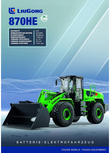 LIUGONG 870 HE vollelektrisch, 24.2 t, 4.7-5.2 cbm - Wheel loader: picture 1 LIUGONG 870 HE vollelektrisch, 24.2 t, 4.7-5.2 cbm - Wheel loader: picture 1