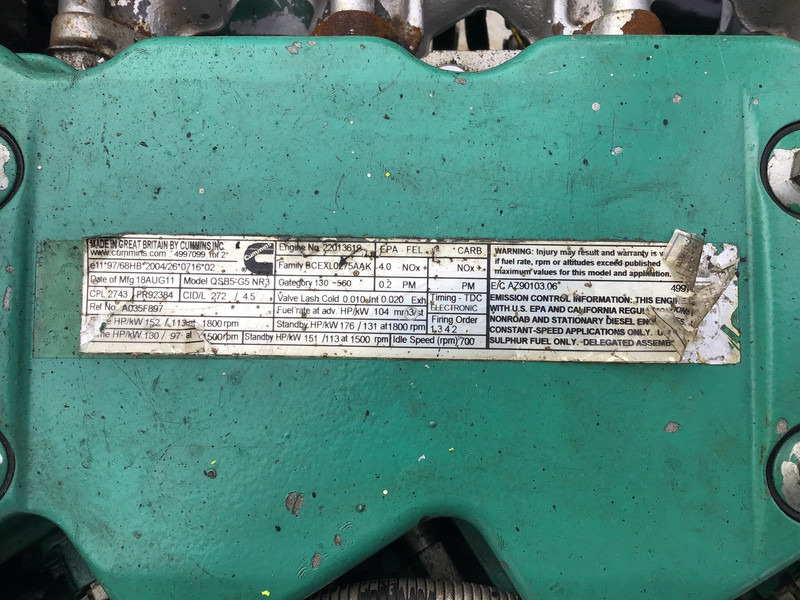 Generator set Cummins QSB4.5 GENERATOR 120 KVA USED: picture 8 Generator set Cummins QSB4.5 GENERATOR 120 KVA USED: picture 8