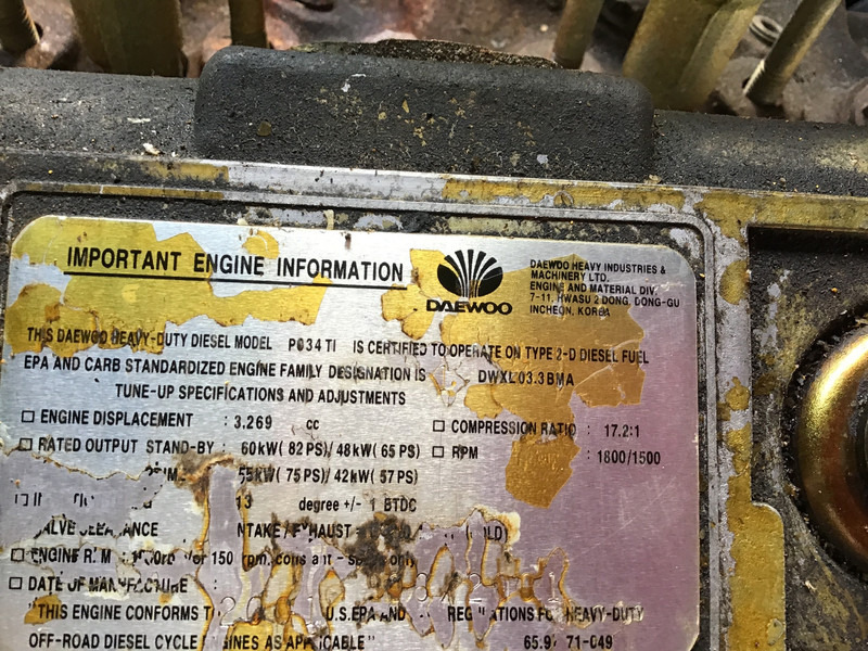Doosan EWOO DAEWOO PO34TI GENERATOR 50 KVA USED - Generator set: picture 5 Doosan EWOO DAEWOO PO34TI GENERATOR 50 KVA USED - Generator set: picture 5