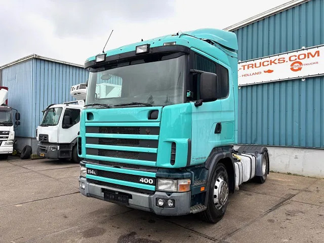 Scania R114-380 LA SLEEPERCAB 4x2 (EURO 2 / MANUAL GEARBOX / HYDRAULIC KIT / P.T.O. / FULL SPOILERSET / ETC.) - Tractor truck: picture 1 Scania R114-380 LA SLEEPERCAB 4x2 (EURO 2 / MANUAL GEARBOX / HYDRAULIC KIT / P.T.O. / FULL SPOILERSET / ETC.) - Tractor truck: picture 1