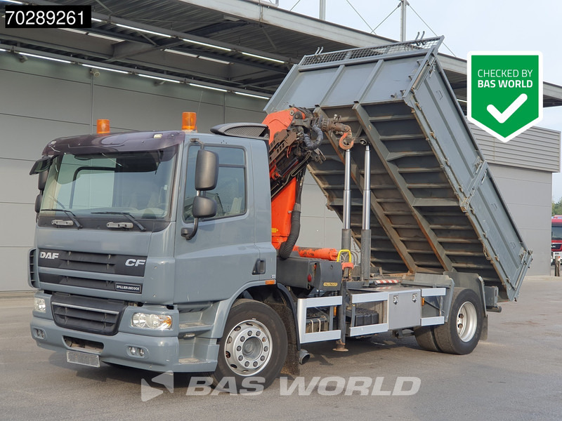 DAF CF75.250 FA75 4X2 Palfinger PK11000 Crane 8m3 tipper Manual Euro 4 - Tipper, Crane truck: picture 1 DAF CF75.250 FA75 4X2 Palfinger PK11000 Crane 8m3 tipper Manual Euro 4 - Tipper, Crane truck: picture 1