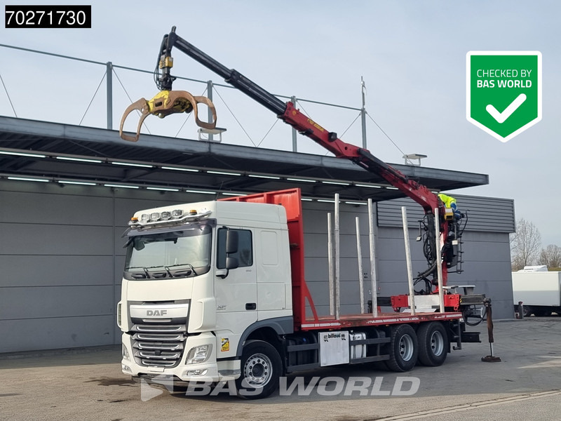DAF XF 510 6X4 Jonsered Z-Crane SC ACC Retarder Euro 6 - Logging truck, Crane truck: picture 1 DAF XF 510 6X4 Jonsered Z-Crane SC ACC Retarder Euro 6 - Logging truck, Crane truck: picture 1