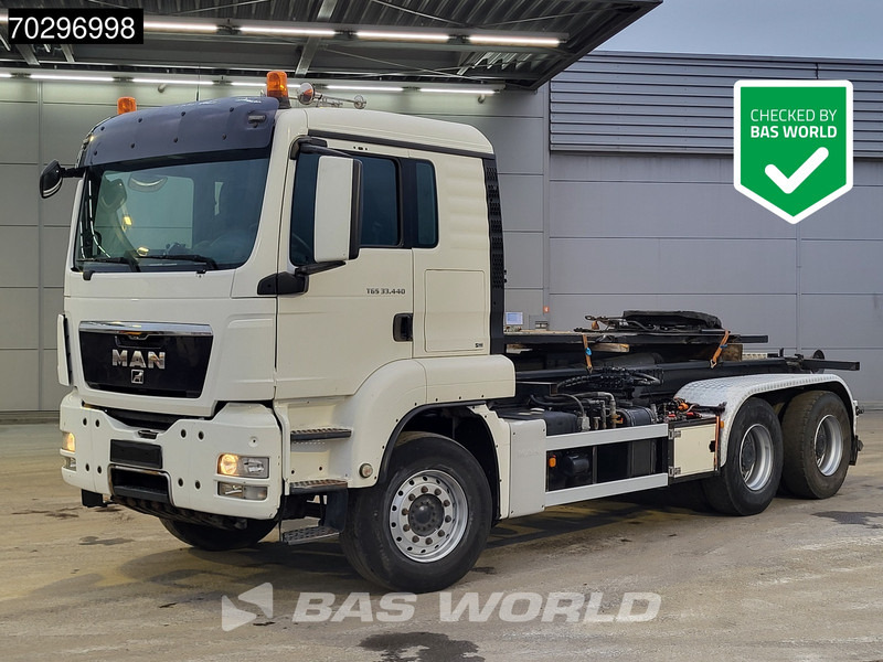 Hook lift truck MAN TGS 33.440 6X4 25Ton AJK NHS25-5930 hooklift with 5th wheel Wechselsystem Manual Big-Axle Euro 5: picture 14