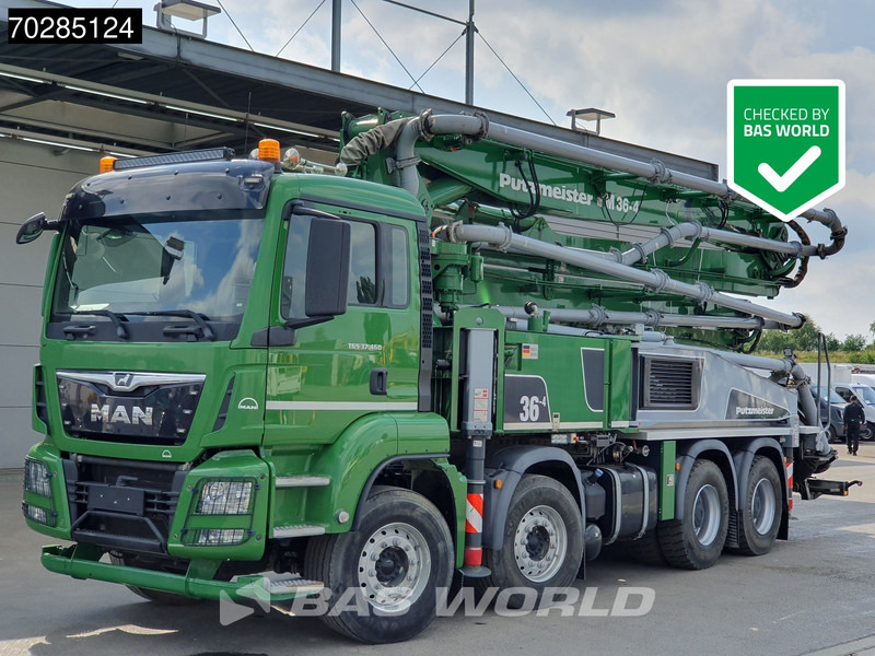 MAN TGS 37.460 8X4 Putzmeister M36-4 Pump Manual Big-Axle Steelsuspension Navi Euro 6 - Concrete pump truck: picture 1 MAN TGS 37.460 8X4 Putzmeister M36-4 Pump Manual Big-Axle Steelsuspension Navi Euro 6 - Concrete pump truck: picture 1