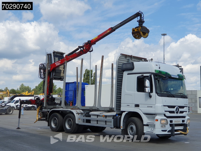 Mercedes-Benz Actros 3346 6X4 Original KM's! Wood Crane Big-Axle Steelsuspension Euro 5 - Logging truck, Crane truck: picture 3 Mercedes-Benz Actros 3346 6X4 Original KM's! Wood Crane Big-Axle Steelsuspension Euro 5 - Logging truck, Crane truck: picture 3