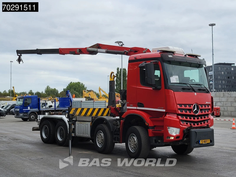 Mercedes-Benz Arocs 4145 8X4 NL-Truck HMF RCL 5300 Crane Hyva 26-51-S Hooklift Steelsuspension Big-Axle Automatic Euro 6 - Hook lift truck, Crane truck: picture 5 Mercedes-Benz Arocs 4145 8X4 NL-Truck HMF RCL 5300 Crane Hyva 26-51-S Hooklift Steelsuspension Big-Axle Automatic Euro 6 - Hook lift truck, Crane truck: picture 5