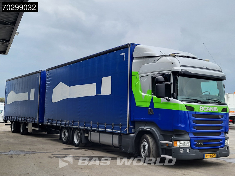 Scania R410 R 6X2 NL-Combi Curtainsides Lift+steering axle Automatic Euro 6 - Curtain side truck: picture 3 Scania R410 R 6X2 NL-Combi Curtainsides Lift+steering axle Automatic Euro 6 - Curtain side truck: picture 3