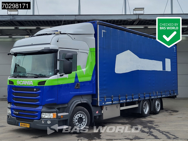 Scania R410 R 6X2 NL-Truck Curtainsider Lift+steering axle Automatic Euro 6 - Curtain side truck: picture 1 Scania R410 R 6X2 NL-Truck Curtainsider Lift+steering axle Automatic Euro 6 - Curtain side truck: picture 1
