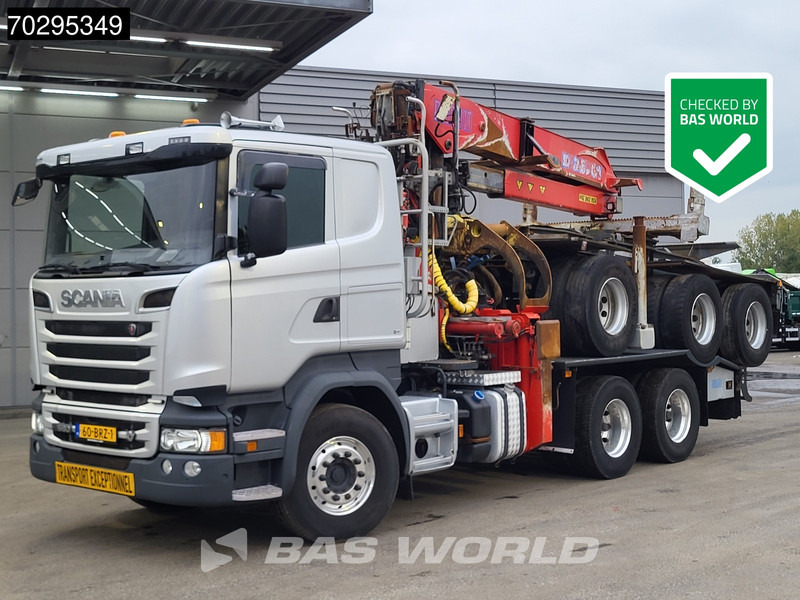 Scania R580 R 6X4 NL-Truck Diebolt D28.81 Kran Crane Holztransport + Dolly Retarder Euro 6 - Logging truck, Crane truck: picture 1 Scania R580 R 6X4 NL-Truck Diebolt D28.81 Kran Crane Holztransport + Dolly Retarder Euro 6 - Logging truck, Crane truck: picture 1