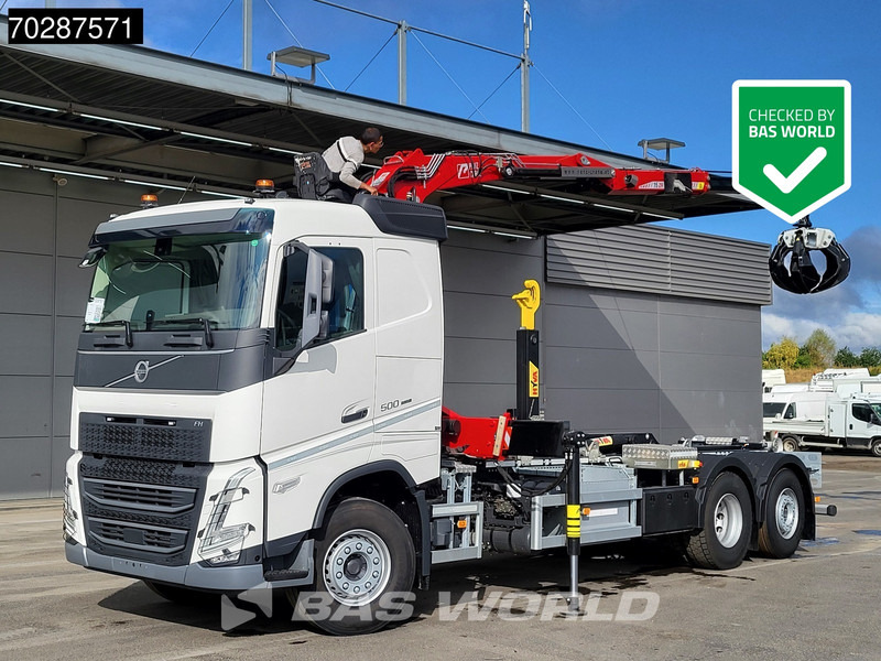 Volvo FH 500 6X2 Penz Crane 15Z9.50R HYVA 20-57-S Hooklift Lift+steering Automatic Euro 6 - Hook lift truck, Crane truck: picture 1 Volvo FH 500 6X2 Penz Crane 15Z9.50R HYVA 20-57-S Hooklift Lift+steering Automatic Euro 6 - Hook lift truck, Crane truck: picture 1