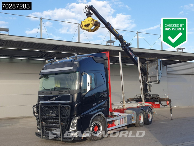 Volvo FH16 750 FH16 6X4 HIAB E96S 79 wood crane Retarder Dynamic-Steering Big-Axle Euro 6 - Logging truck, Crane truck: picture 1 Volvo FH16 750 FH16 6X4 HIAB E96S 79 wood crane Retarder Dynamic-Steering Big-Axle Euro 6 - Logging truck, Crane truck: picture 1