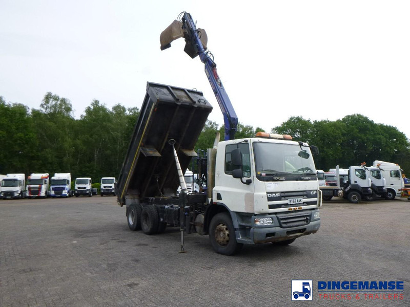 DAF CF 75.310 6x4 RHD tipper + HMF 1144 K-1 + grapple - Crane truck: picture 2 DAF CF 75.310 6x4 RHD tipper + HMF 1144 K-1 + grapple - Crane truck: picture 2