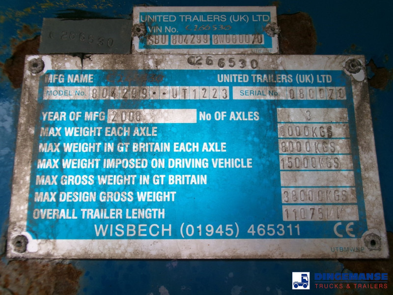 Tipper van UNITED TRAILERS Tipper trailer alu 52 m3 + tarpaulin: picture 13