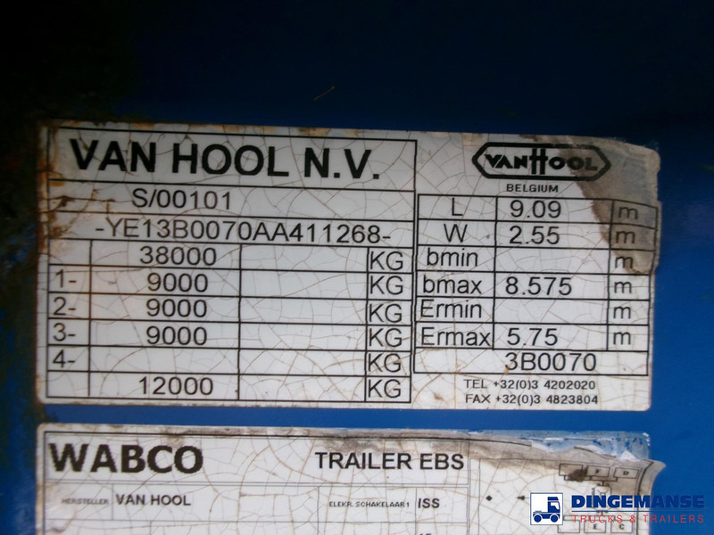 Container transporter/ Swap body truck Van Hool 3-axle container trailer + ADR: picture 10