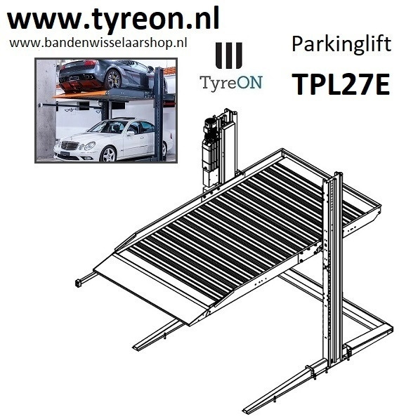 TPL27E-1 2.7T car parking lift - electric release of safety locks - no air pressure required - 2 columns - 2 cars - Garage equipment: picture 2 TPL27E-1 2.7T car parking lift - electric release of safety locks - no air pressure required - 2 columns - 2 cars - Garage equipment: picture 2