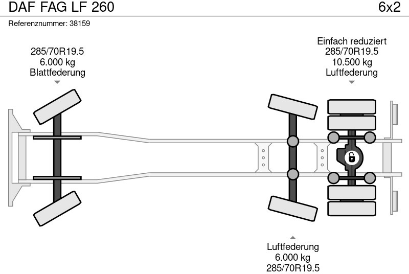 Garbage truck DAF FAG LF 260: picture 14