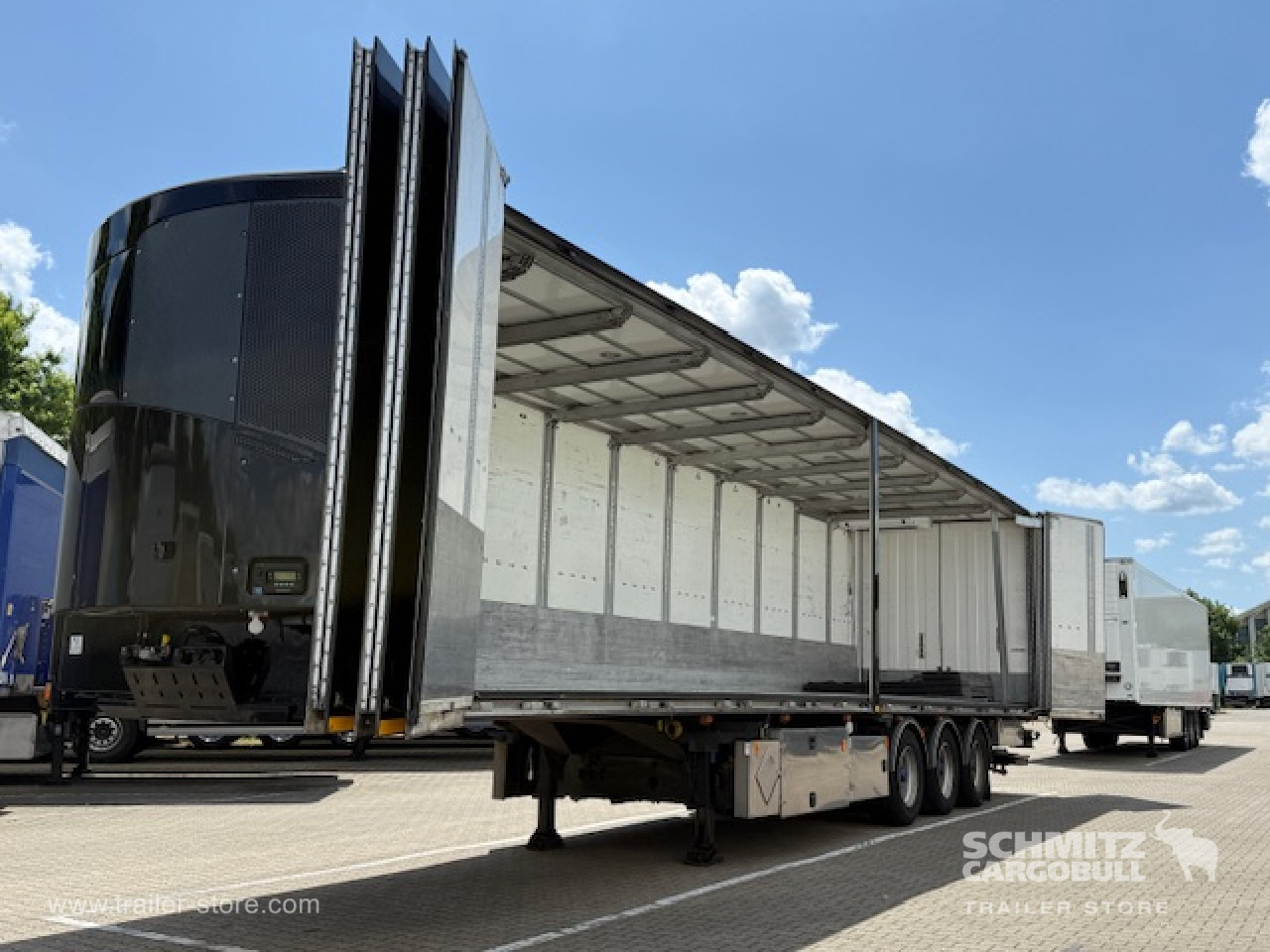 Isothermal semi-trailer EKERI Oplegger Vries Vouw wand Double deck Taillift: picture 1