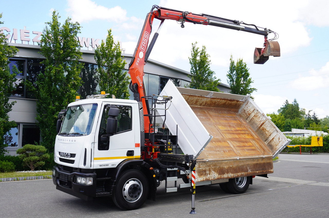 Dropside/ Flatbed truck, Crane truck IVECO Eurocargo 160E22 EEV Dump truck / Bortmatic / Crane FASSI F95A.0.22: picture 14