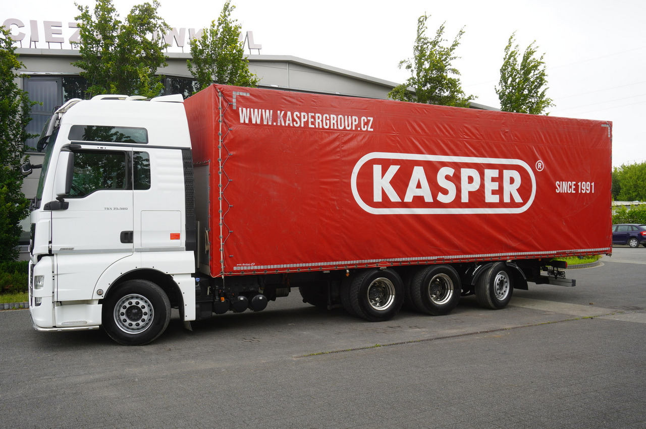 MAN MAN TGX 35.580 E6 8x4 /4 / 23 EPAL tarp superstructure / 4th axle steered - Curtain side truck: picture 2 MAN MAN TGX 35.580 E6 8x4 /4 / 23 EPAL tarp superstructure / 4th axle steered - Curtain side truck: picture 2