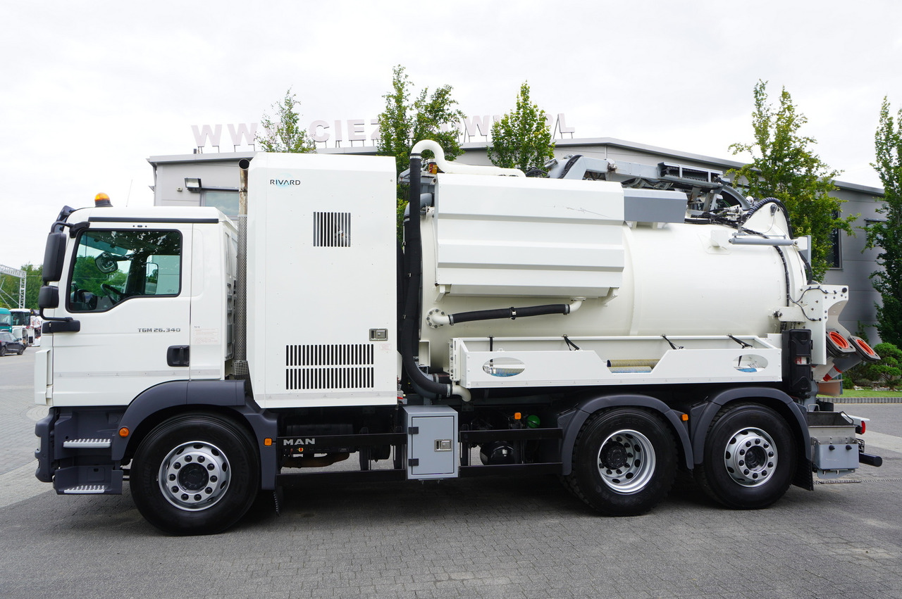 Vacuum truck MAN TGM 26.340 E6 / RIVARD sewage cleaner 11.8 m3 / 170 tho. km / steered axle: picture 6